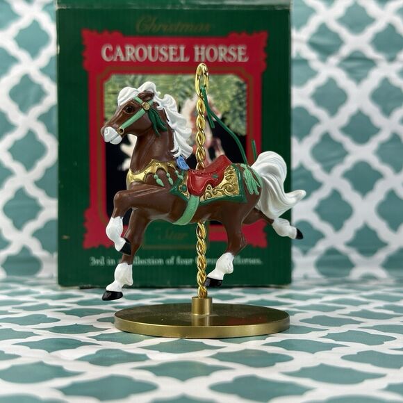 Hallmark Carousel Horse series Christmas Ornament Star And Ginger‎  2/4 1989 - Picture 3 of 16